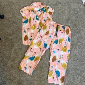 The Cat's Pajamas Galapagos Luxe Pima Capri Pajama Set